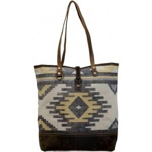 NEW MYRA BAGS women's patchy tote bag in yellow